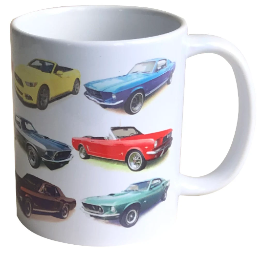 Ford Mustang American Cars - 11oz Ceramic Mug - Free UK Delivery