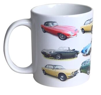 Jaguar Classic Cars -  11oz Ceramic Mug - Single or Set of Four (4) - Ideal Gift for the Fan