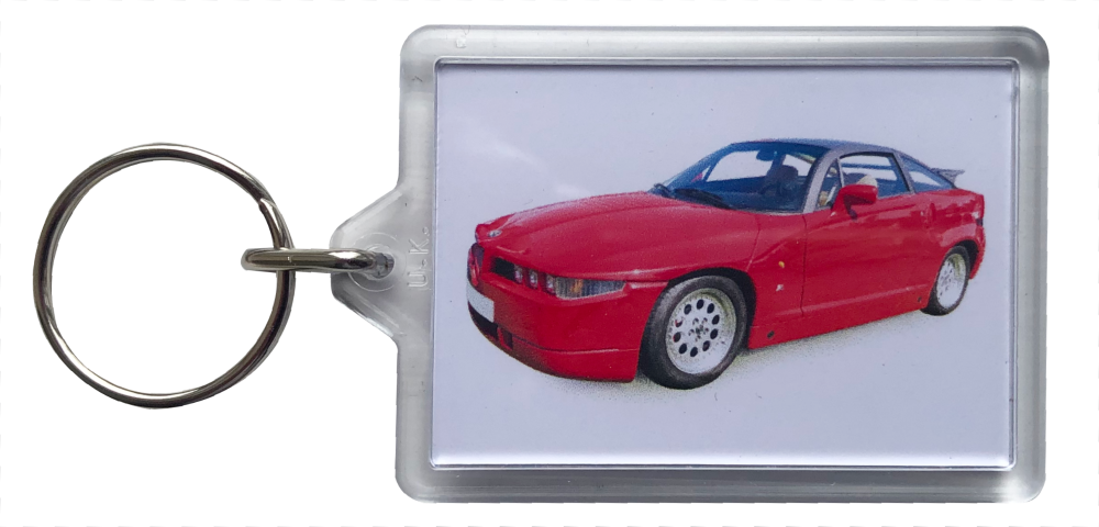 Alfa Romeo SZ 1991 - Plastic Keyring with 35 x 50mm Insert - Free UK Delive