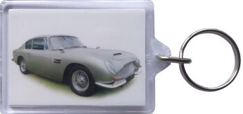 Aston Martin DB6 1965 - Plastic Keyring with 35 x 50mm Insert - Free UK Delivery