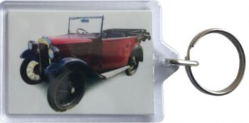 Austin Seven Tourer 1934 - Plastic Keyring with 35 x 50mm Insert - Free UK Delivery