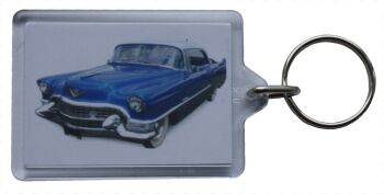 Cadillac 2Door Coupe Series 62 1955 - Plastic Keyring with 35 x 50mm Insert - Free UK Delivery