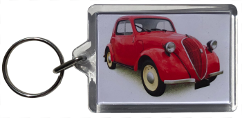 Fiat 500 Topolino 1938 - Plastic Keyring with 35 x 50mm Insert - Free UK Delivery