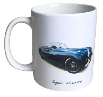 Jaguar XK120 1951 -  11oz Ceramic Mug - Ideal Gift for the Classic Car Enthusiast - Single or Set of Four(4)