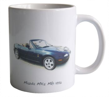 Mazda MX-5 Mk 1 1996 - 11oz Ceramic Mug - Ideal Gift for the Sports Car Enthusiast - Single or Set of Four(4)