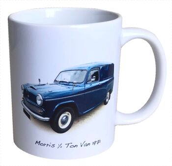 Morris 1/2 Ton Van 1971 - 11oz Ceramic Mug - Commercial Van - Single or Set of Four(4)