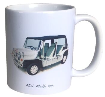 Mini Moke 1991 - 11oz Ceramic Mug - Fun Open Car - Single or Set of Four(4)