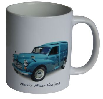Morris Minor Van 1969 - 11oz Ceramic Mug - Commercial Van - Single or Set of Four(4)