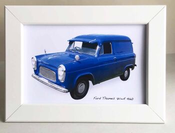 Ford  Thames 7cwt 1960 Van - Photograph (4x6in) in Black or White Colour Frame - Free UK Delivery