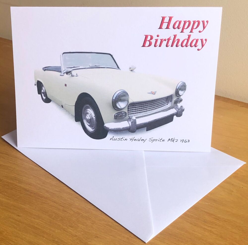 Austin Healey Sprite Mk2 1963 - Birthday, Anniversary, Retirement or Blank 