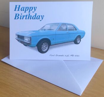Ford Granada 3.0L Mk1 1975 - Birthday, Anniversary, Retirement or Blank Card & Envelope