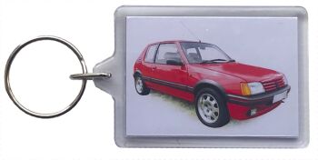 Peugeot 1.9GTI 1987 - Plastic Keyring with 35 x 50mm Insert - Free UK Delivery