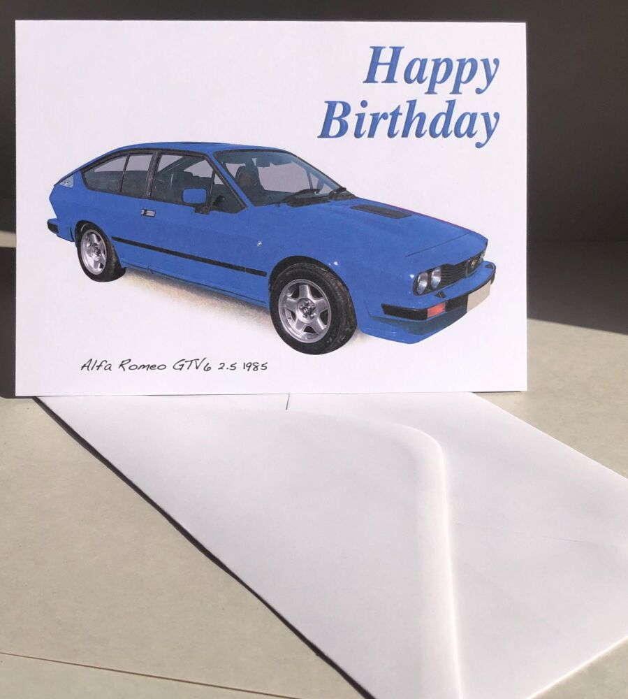 Alfa Romeo GTV6 2.5 1985 1972 - Birthday, Anniversary, Retirement or Blank 