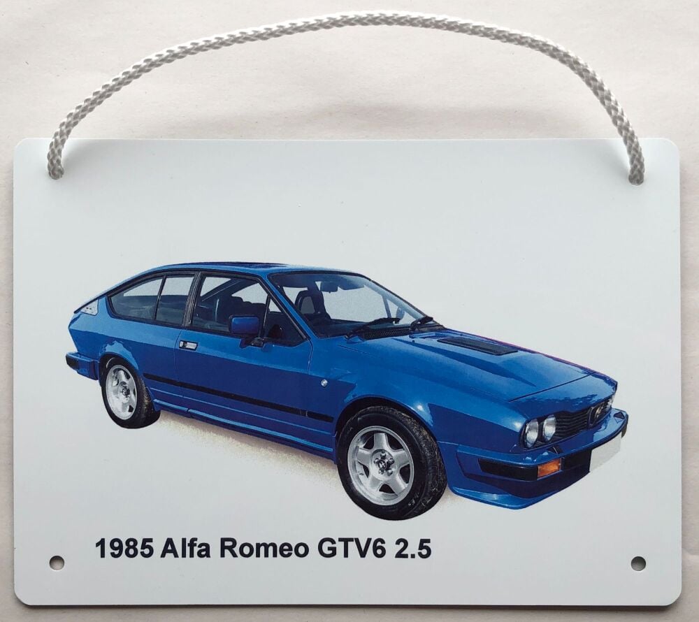 Alfa Romeo GTV6 2.5 1985 - Aluminium Plaque (A5 or 203x304mm) - Present for the Car Enthusiast