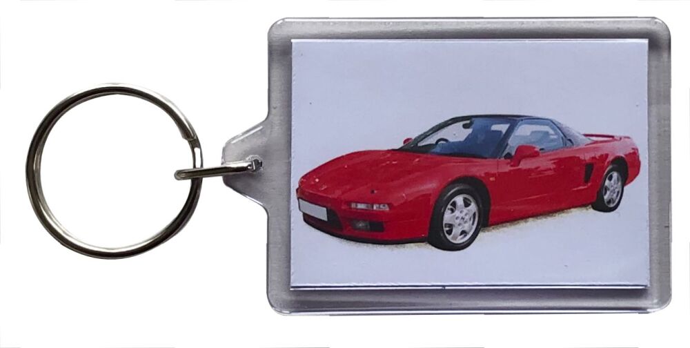 Honda NSX 1991 - Plastic Keyring with 35 x 50mm Insert - Free UK Delivery