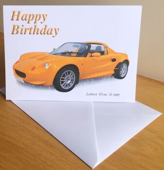 Lotus Elise S1 1999 - Birthday, Anniversary, Retirement or Blank Card & Envelope