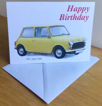 Mini 1000 1978 - Birthday, Anniversary, Retirement or Blank Card & Envelope