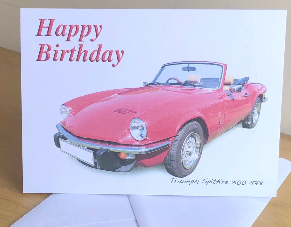 Triumph Spitfire 1500 1978 - Birthday, Anniversary, Retirement or Blank Car