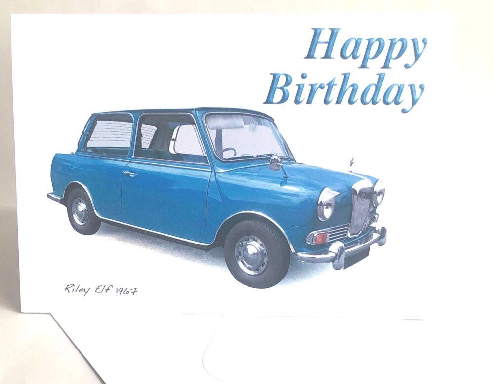 Riley Elf 1967 - Birthday, Anniversary, Retirement or Blank Card & Envelope