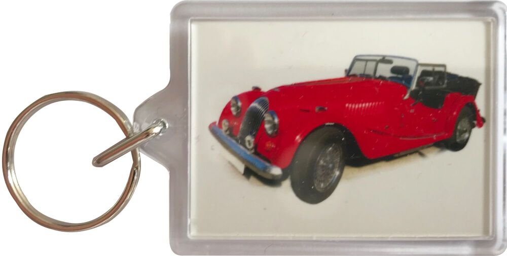 Morgan 4/4 1600 1983 - Plastic Keyring with 35 x 50mm Insert - Free UK Delivery