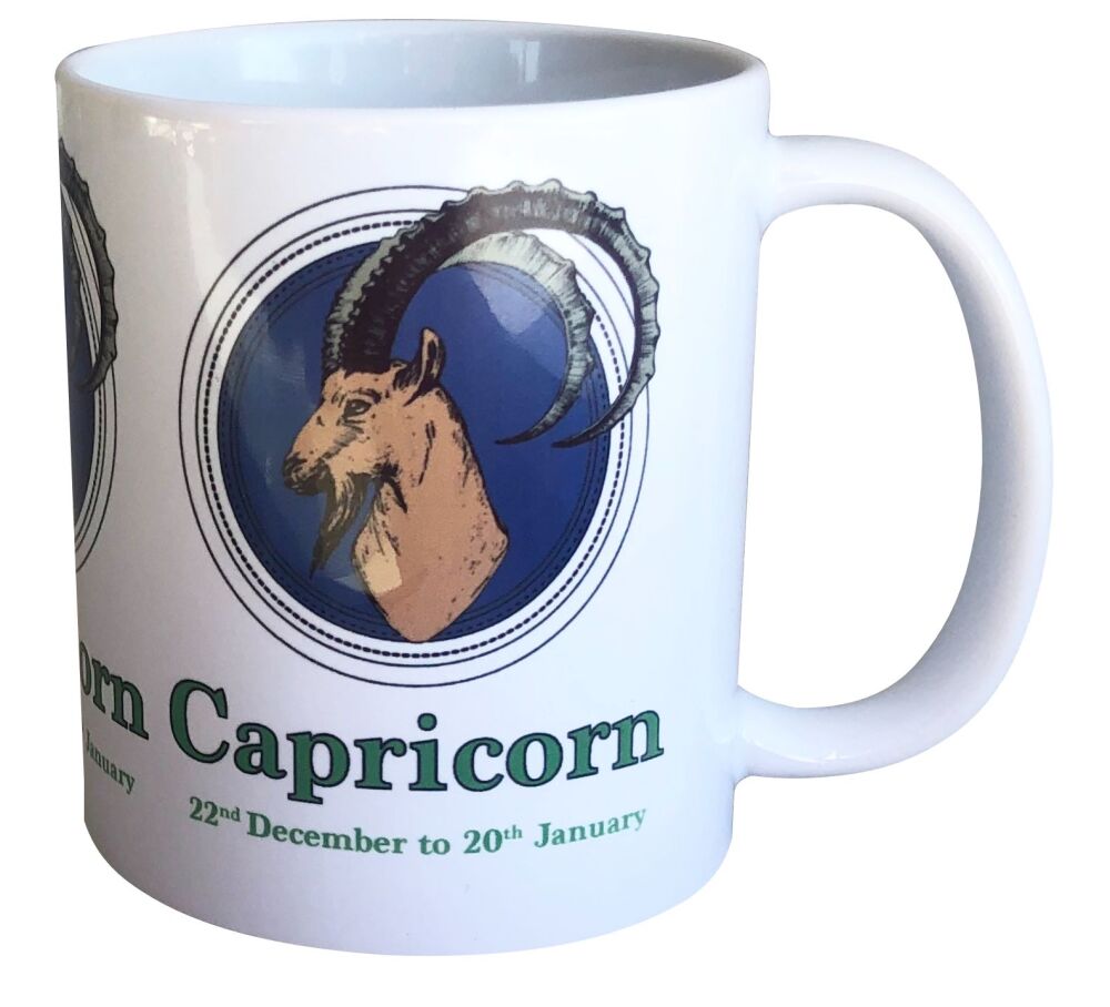 Capricorn - The Goat - 11oz Ceramic Mug - Single or Set of Four(4)