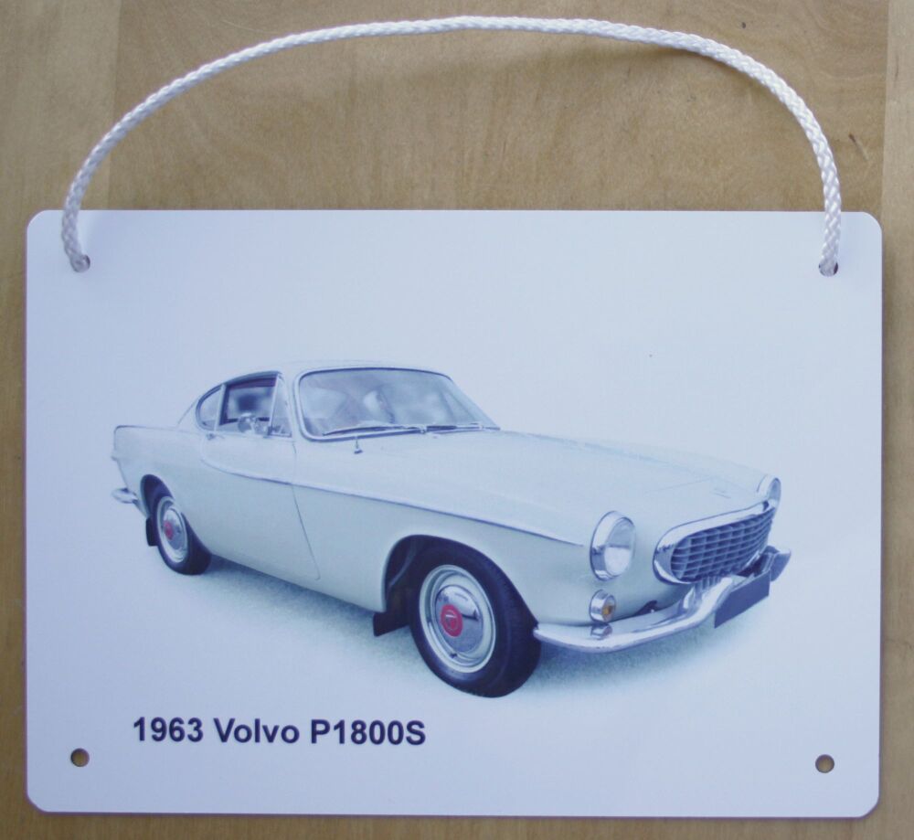 Volvo P1800S 1963 - A5 or 203 x 304mm Aluminium Plaque - Ideal Present for the Swedish Car Enthusiast