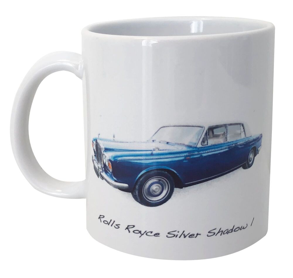 Rolls Royce Silver Shadow I- 11oz Ceramic Mug - Plain Design- Single or Set of Four(4)