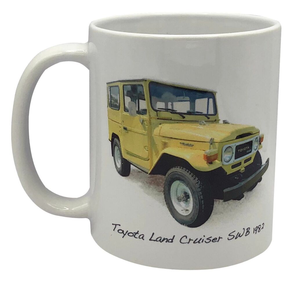 Toyota Land Cruiser SWB 1982 - 11oz Ceramic Mug - Gift for the Japanese Car Enthusiast - Single or Set of Four(4)