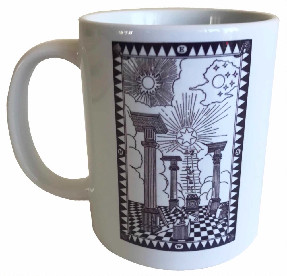 First Degree Tracing Board - Masonic 11oz Ceramic Mug - Single, Pair or Set of Four