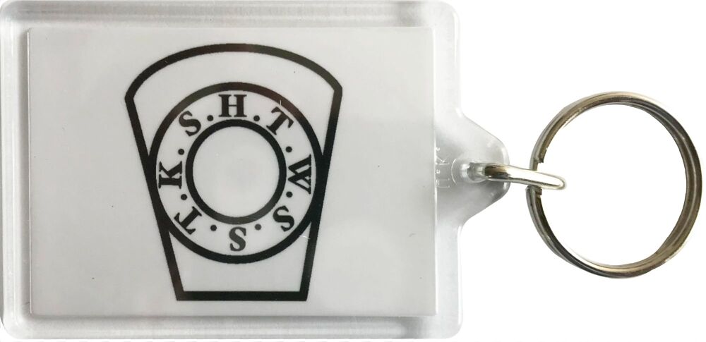 Keystone - Plastic Keyring with 35 x 50mm Insert - Free UK Delivery
