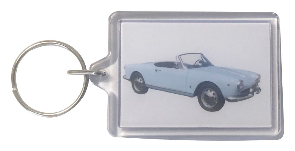 Alfa Romeo Giulietta Spider 1960 - Plastic Keyring with 35 x 50mm Insert - Free UK Delivery