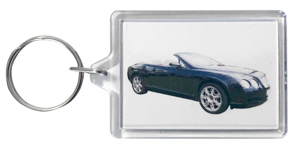 Bentley Continental GTC 2007 - Plastic Keyring with 35 x 50mm Insert - Free UK Delivery
