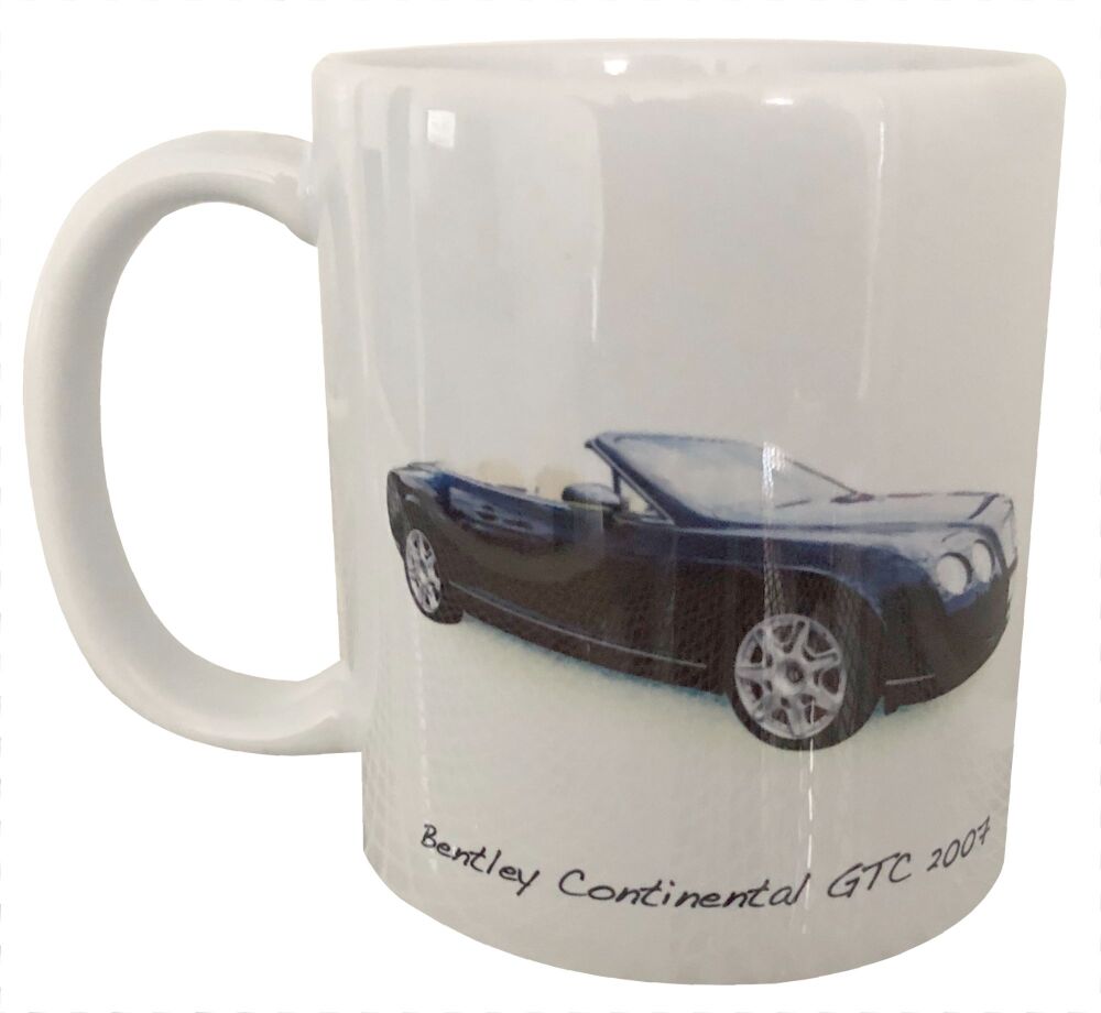 Bentley Continental GTC 2007 - 11oz Ceramic Mug - Ideal Gift for the Luxury Car Enthusiast - Single or Set of Four(4)