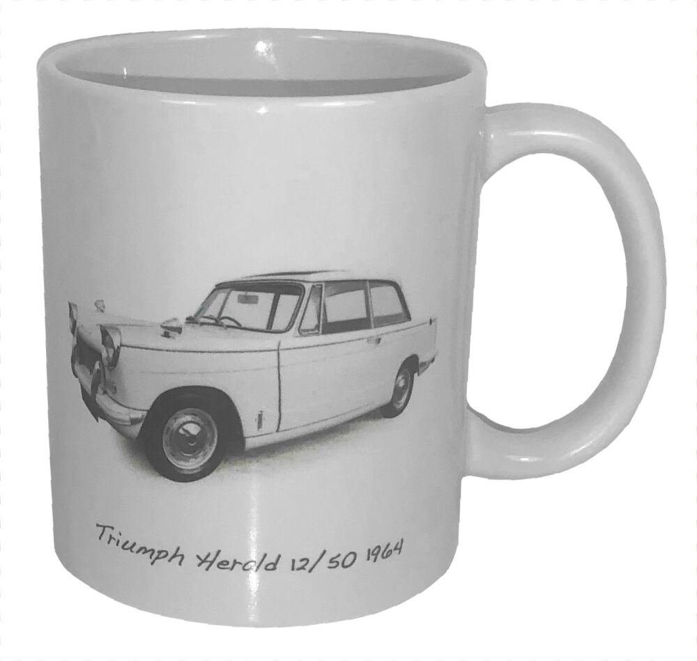 Triumph Herald 12/50 1964 - 11oz  Ceramic Mug - Single, Pair(2) or Set of Four(4)