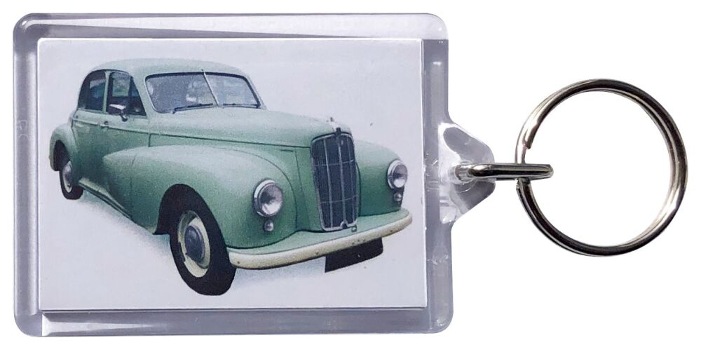 Morris Six 2.2L 1953 - Plastic Keyring with 35 x 50mm Insert - Free UK Delivery