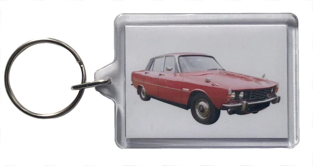 Rover 3500 P6 1972 - Plastic Keyring with 35 x 50mm Insert - Free UK Delivery