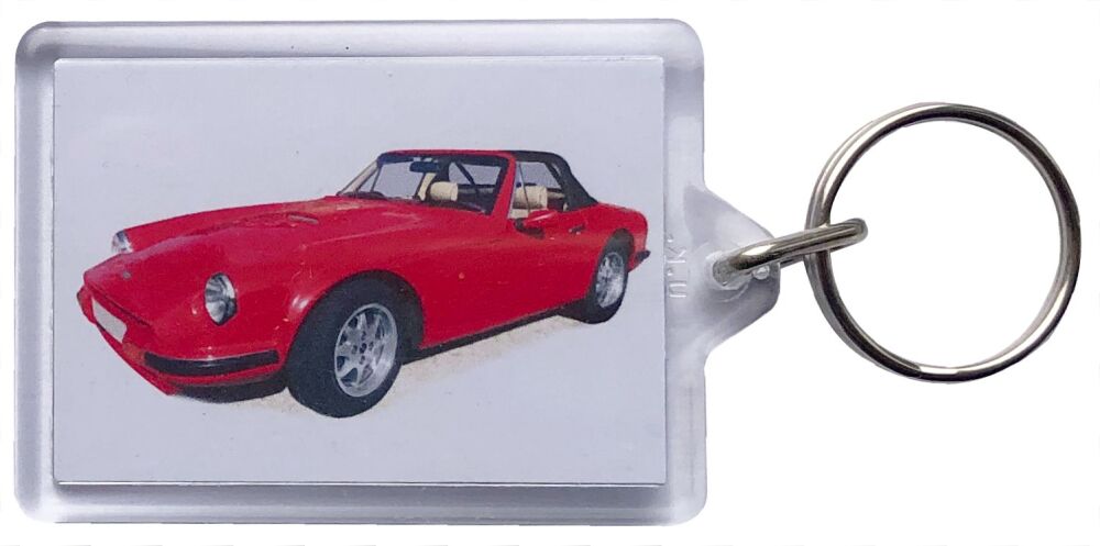 TVR S2 1989 - Plastic Keyring with 35 x 50mm Insert - Free UK Delivery