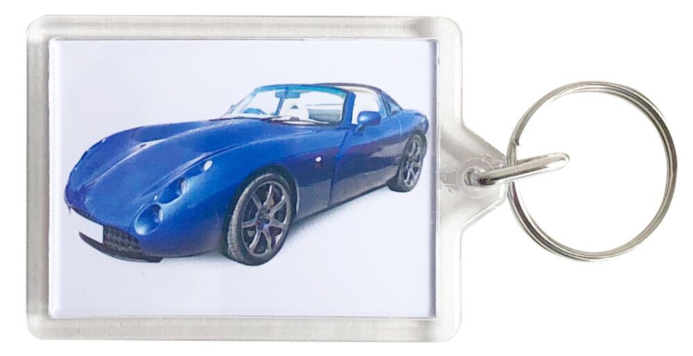 TVR Tuscan Speed 6 2002 - Plastic Keyring with 35 x 50mm Insert - Free UK Delivery