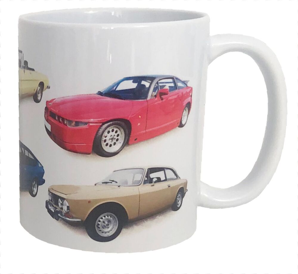 Alfa Romeo Classic Multi Model - 11oz Ceramic Mug - Single, Pair(2) or Set of Four(4)