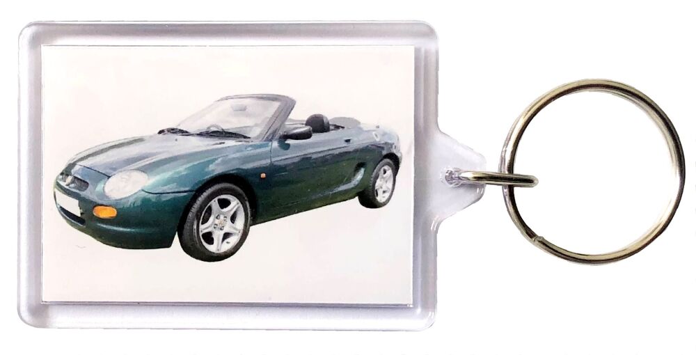 MGF Mk1 1996 (Green) - Plastic Keyring with 35 x 50mm Insert - Free UK Delivery