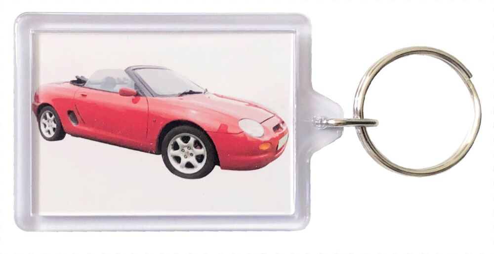 MGF Mk1 1996 (Red) - Plastic Keyring with 35 x 50mm Insert - Free UK Delivery