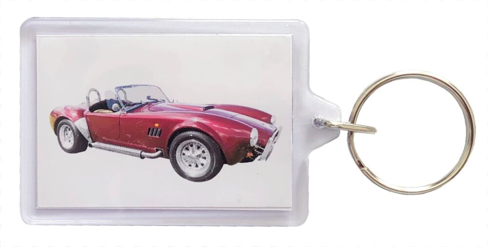 AC Cobra Mk3 - Plastic Keyring with 35 x 50mm Insert - Free UK Delivery