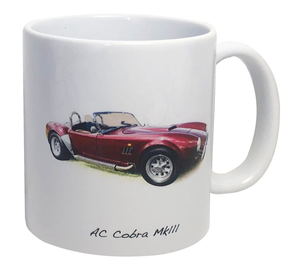 AC Cobra Mk111 (Maroon)- 11oz Coffee Mug -Single, Pair(2) or Set of Four(4)
