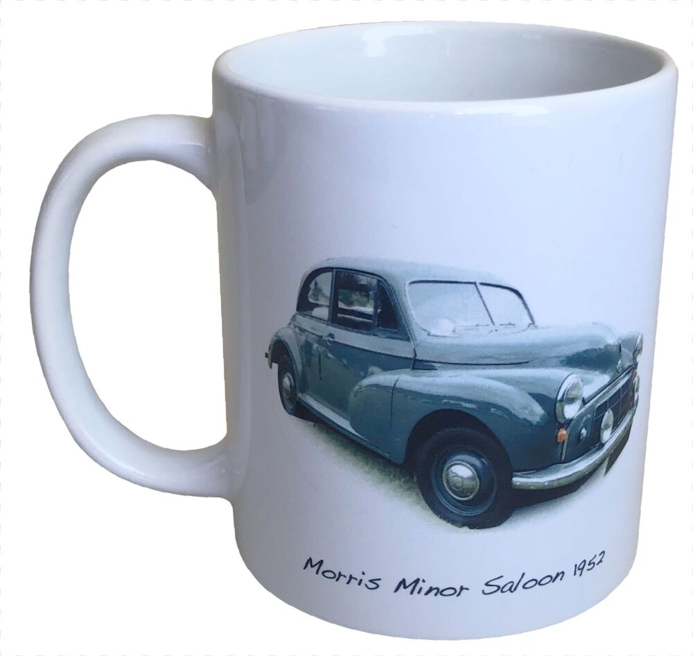 Morris Minor 1952 (Dark Green) - 11oz Ceramic Mug - Single, Pair(2) or Set 