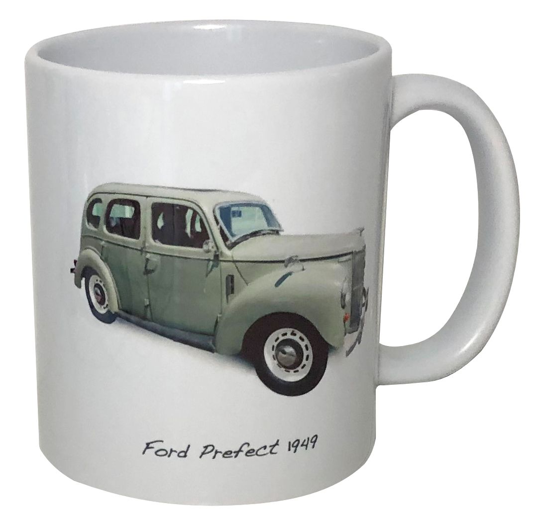 Ford Prefect Saloon 1949 - 11oz Ceramic Mug - Single, Pair(2) or Set of Four(4)