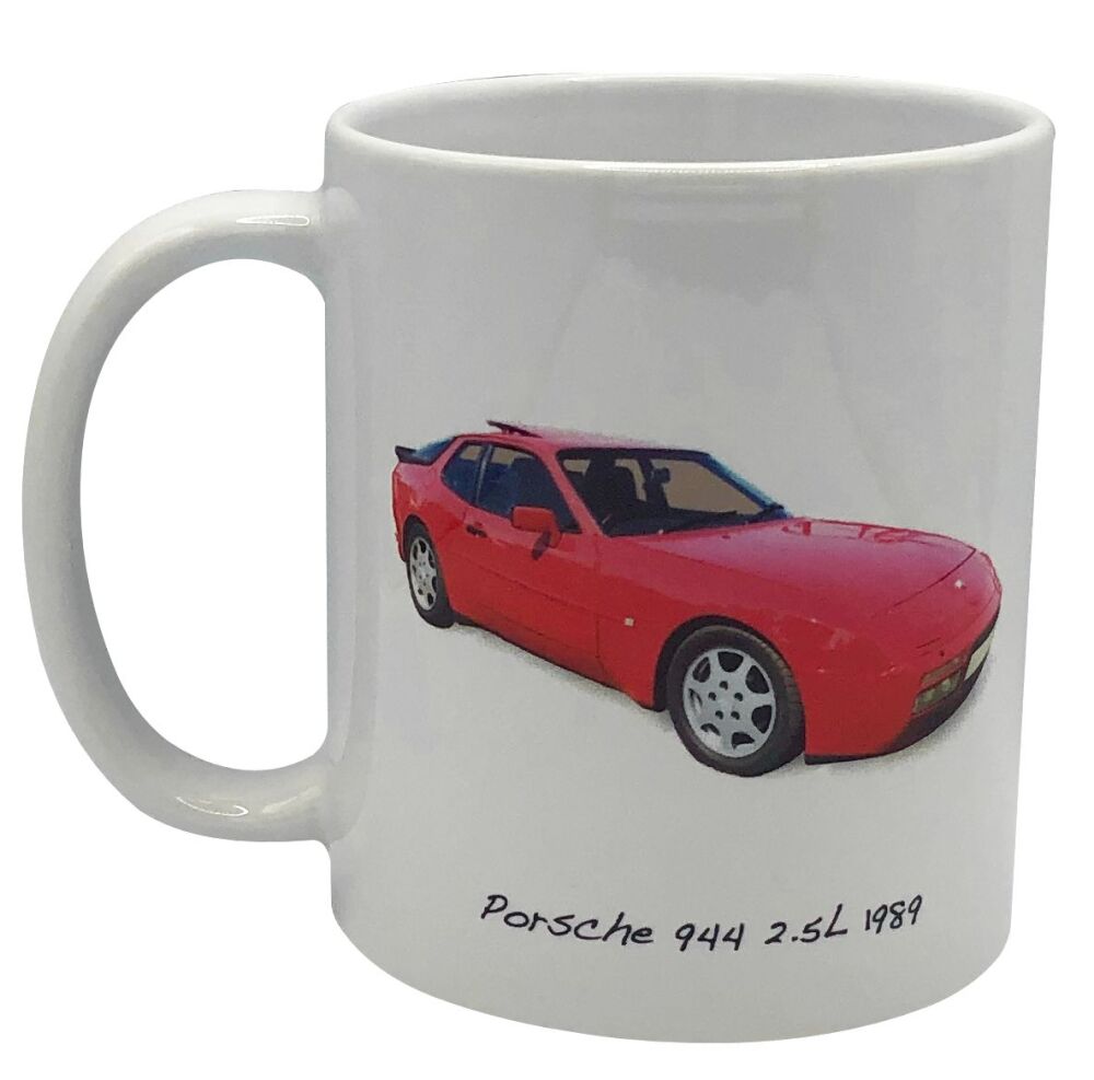 Porsche 944 1989  - 11oz Ceramic Mug - Plain or Stripes - Single, Pair(2) or Set of Four(4)