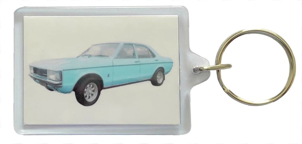 Ford Granada 3.0l Mk1 1975 - Plastic Keyring with 35 x 50mm Insert - Free U