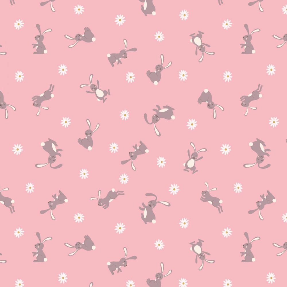 Bunny Hop - Bunny on Pink