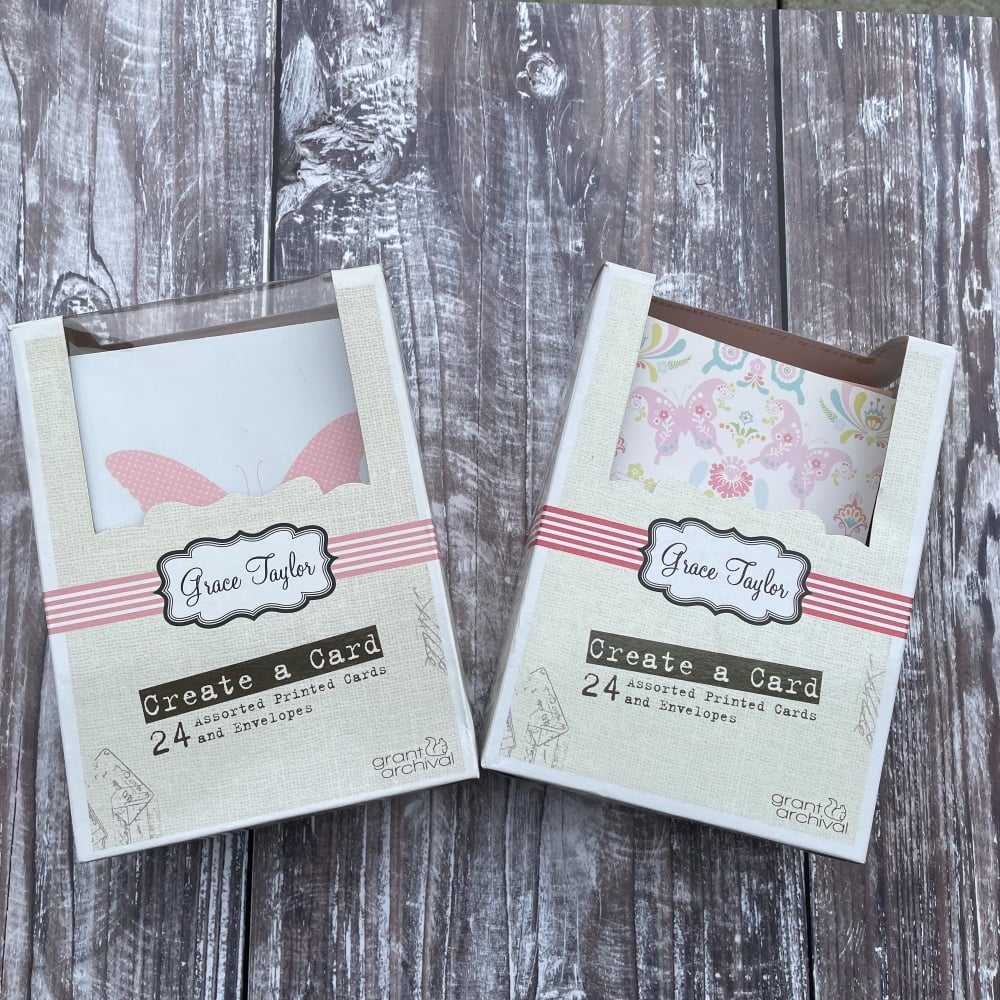 Patterned Card Blanks | Craft Supplies | Pretty Butterfly and Floral Design