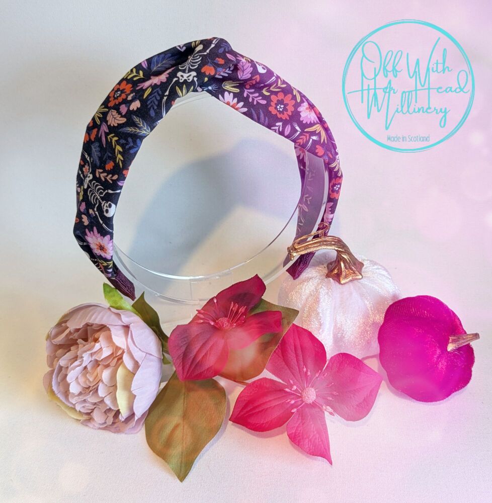Skeletons Garden Turban Headband